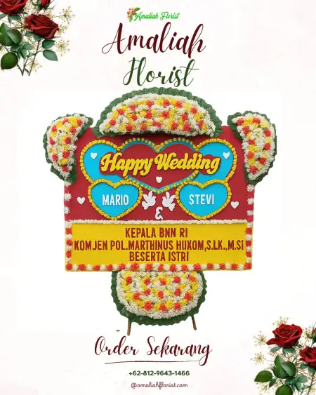 Papan Bunga Pernikahan Libarek